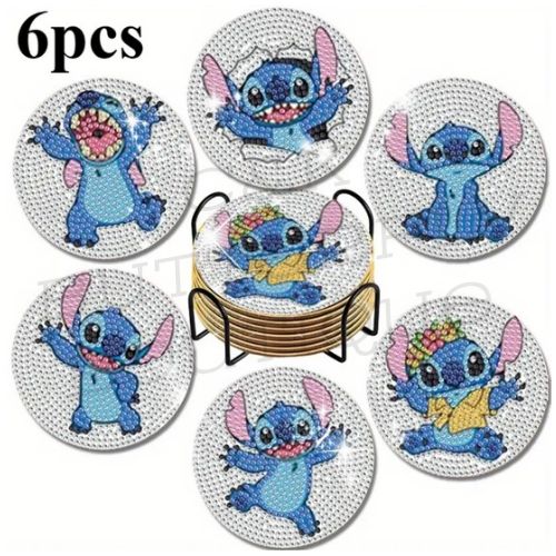 6pc character coasters diamond art