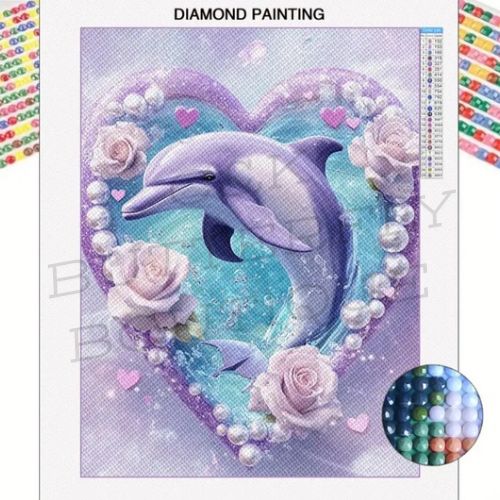 Dolphin diamond art