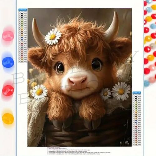 Highland cow diamond art