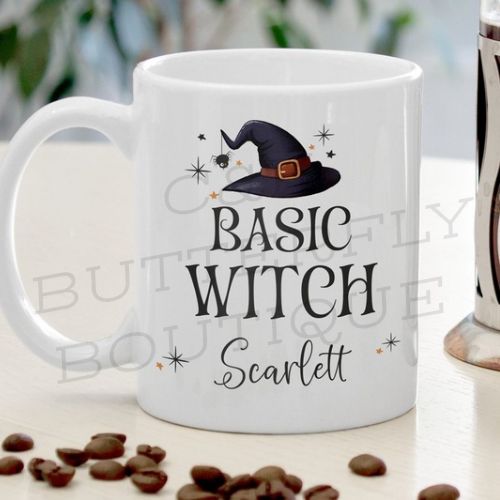 Personalised Halloween Mug - Basic Witch