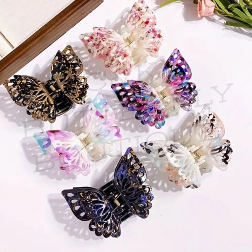 Butterfly Hair Claw Clips – Set of 6 Colorful Hair Accessories 🌸💖