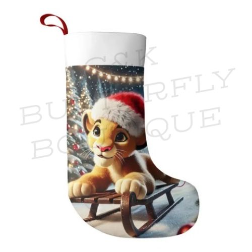 Simba Christmas Stocking – Disney Lion King Holiday Décor 🦁✨
