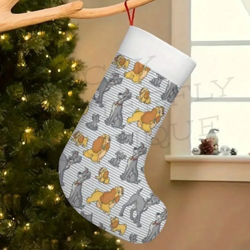 Lady and the Tramp Christmas Stocking – Disney Holiday Dog Lovers Décor 🐶✨