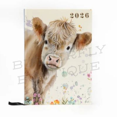2026 Cow Print Planner – Cute Farm Animal Hardcover Diary