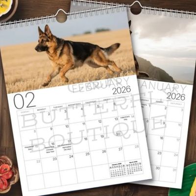2026 German Shepherd Wall Calendar – Dog Lover’s Monthly Planner