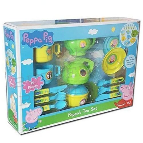 Peppa Pig Tea Set – 15 Piece Pretend Play Kitchen Set for Kids