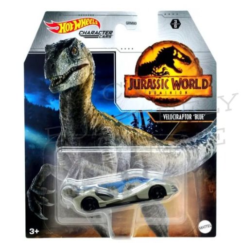 Hot Wheels Jurassic World Dominion Character Car – Velociraptor “Blue”