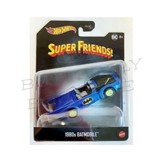 Hot Wheels DC Super Friends 1980s Batmobile – Die-Cast Character Car