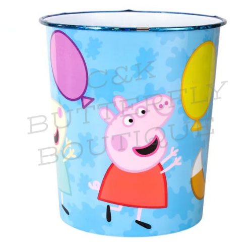 Peppa Pig Metal Wastebasket – Kids’ Room Trash Can