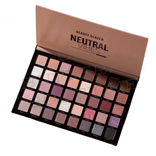 Beauty Glazed Neutral Vibes Eyeshadow Palette – 40 Colors Matte &amp; Shimmer