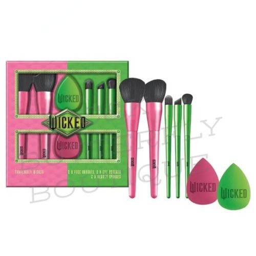 Wicked Makeup Brush &amp; Sponge Set – 7-Piece Broadway-Inspired Beauty Kit