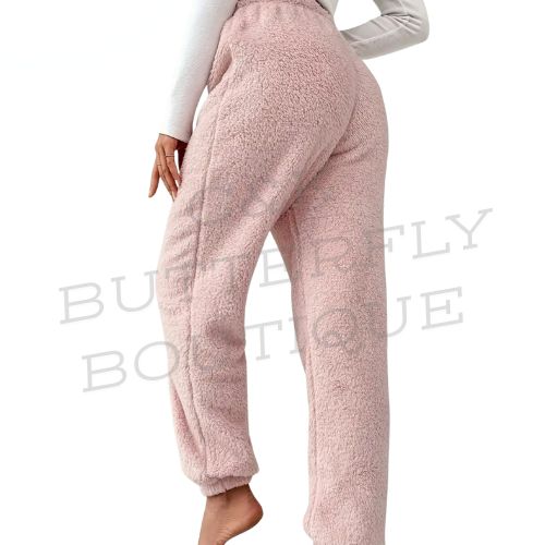 🌸 Ultra-Plush Teddy Fleece Lounge Pants – Cloud-Level Comfort