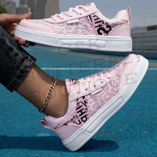 pastel pink trainers