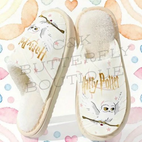 Harry Potter inspired plush slippers
