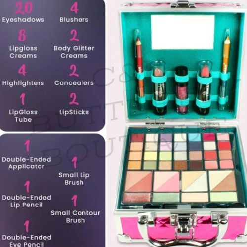 Ultimate Glam Makeup Train Case – All-In-One Beauty Kit 💄✨
