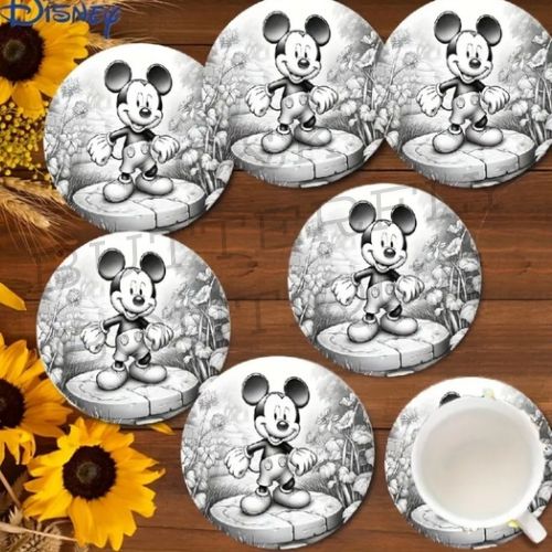 Mickey Mouse Vintage Coaster Set – Classic Charm for Your Table