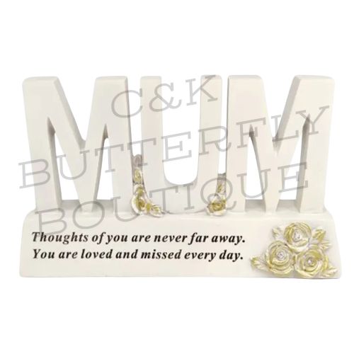 🤍 “MUM” Memorial Plaque / Ornament