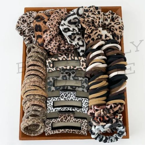 🐆✨ Leopard Print Hair Accessories Set – Wild &amp; Stylish