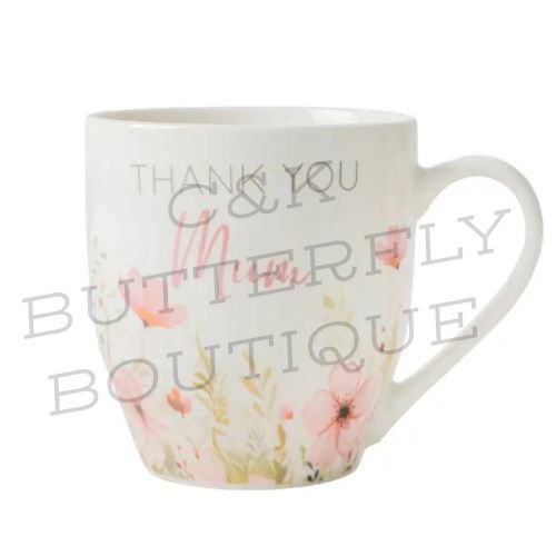🌸 Thank You Mum Floral Mug – A Heartfelt Gift