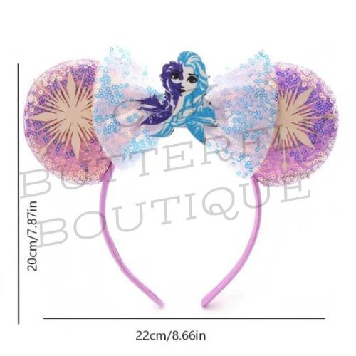 ❄️ Sparkle Princess Mouse Ear Headband