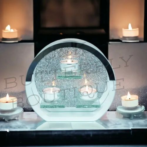 ✨ Modern Glitter Tealight Candle Holder