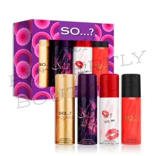 💖 SO…? Body Fragrance Gift Set – 4 Piece Collection