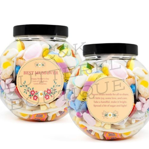Personalised Retro Sweets Treat Jar - Floral Affair