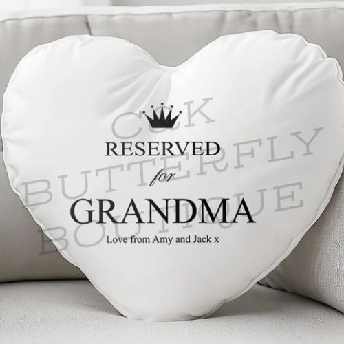 Personalised Heart Cushion Cover - Reserved For