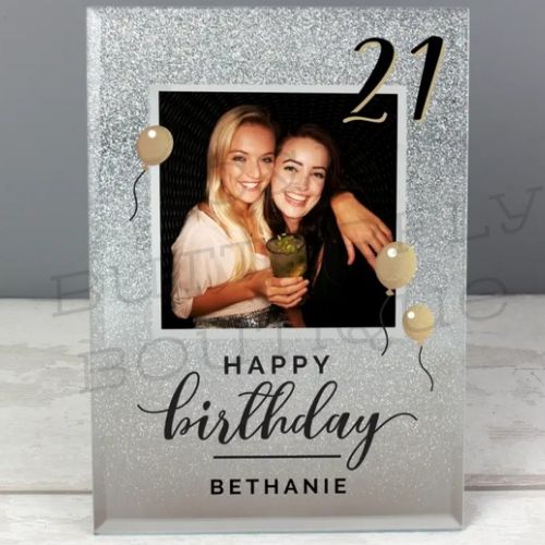 Personalised Birthday Glitter Photo Frame