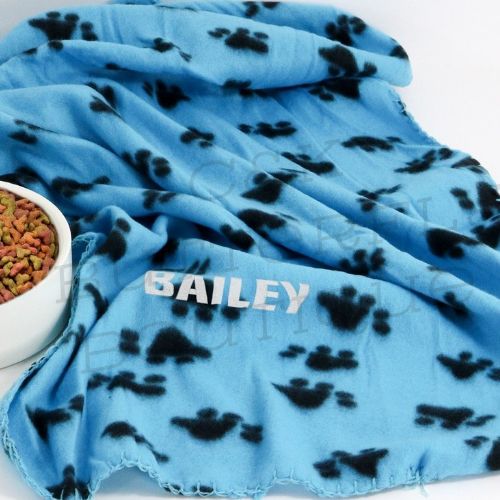 Personalised Blue Pet Blanket