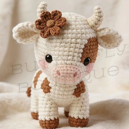 🐮 Crochet Cow DIY Craft Kit