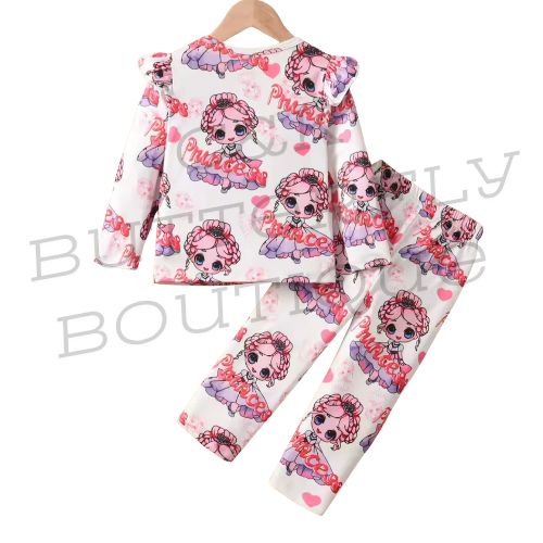 Girls Princess Long Sleeve Top &amp; Pants Set