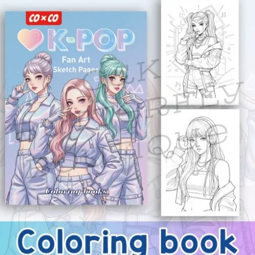 K-Pop Fan Art Coloring Book