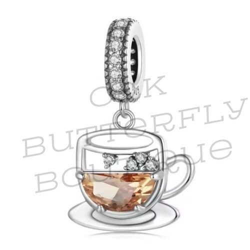 ☕ Sterling Silver Coffee Cup Charm