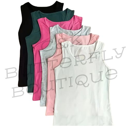 Women’s Basic Sleeveless Tank Tops – 6 Pack