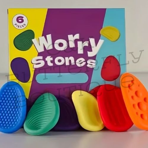 Worry Stones – 6 Piece Sensory Fidget Set