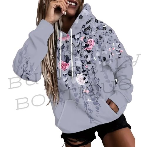 Floral Print Hoodie – Cozy Meets Style