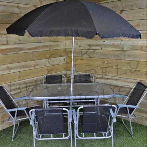 Outdoor Garden Dining Set with Parasol