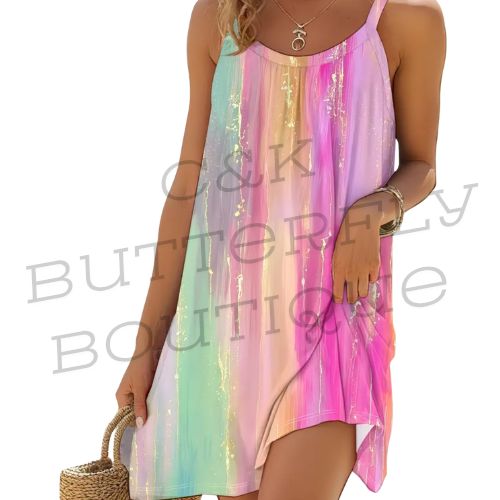 Colorful Gradient Summer Dress