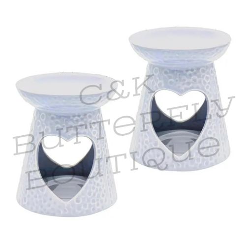 Ceramic Heart Wax Melt Burner (Set of 2)