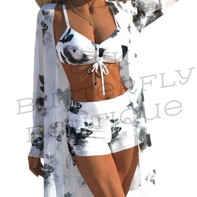 3-Piece Floral Swimwear Set