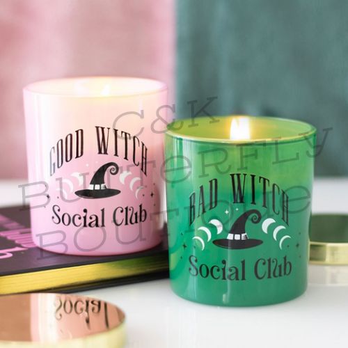 Set of 2 Good Witch and Bad Witch Scented Candles