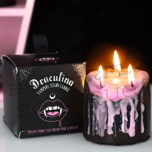 Small Pink Vampire Tears Pillar Candle