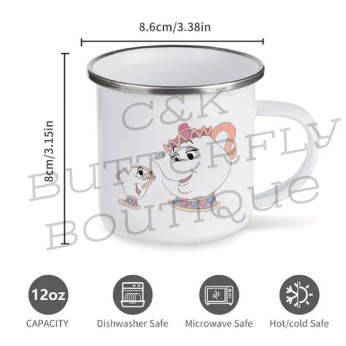 Cute Cartoon Enamel Mug (12oz)