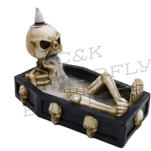 Skeleton in the Coffin Backflow Incense Burner
