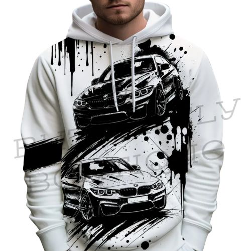Street Style Car Graphic Hoodie