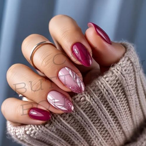 Berry Blush Press-On Nails – Soft Glam Perfection