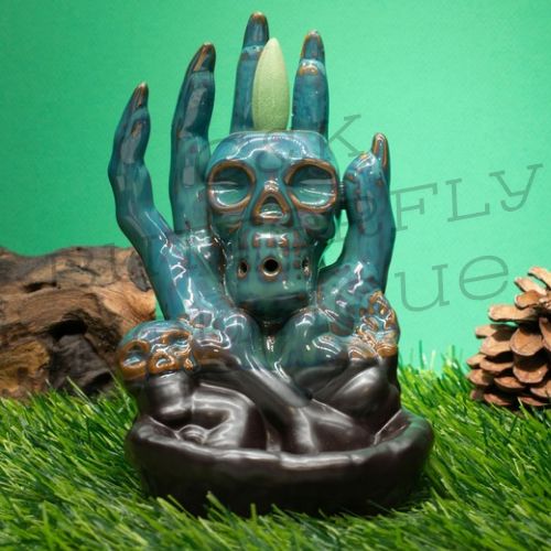 Backflow Incense Burner - Skull in Hand
