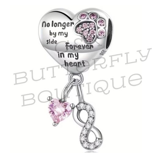 Memorial Heart Dangle Charm