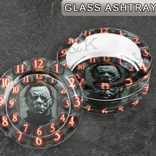 Horror Movie Inspired Glass Ashtray – Collector’s Smoking Accessory